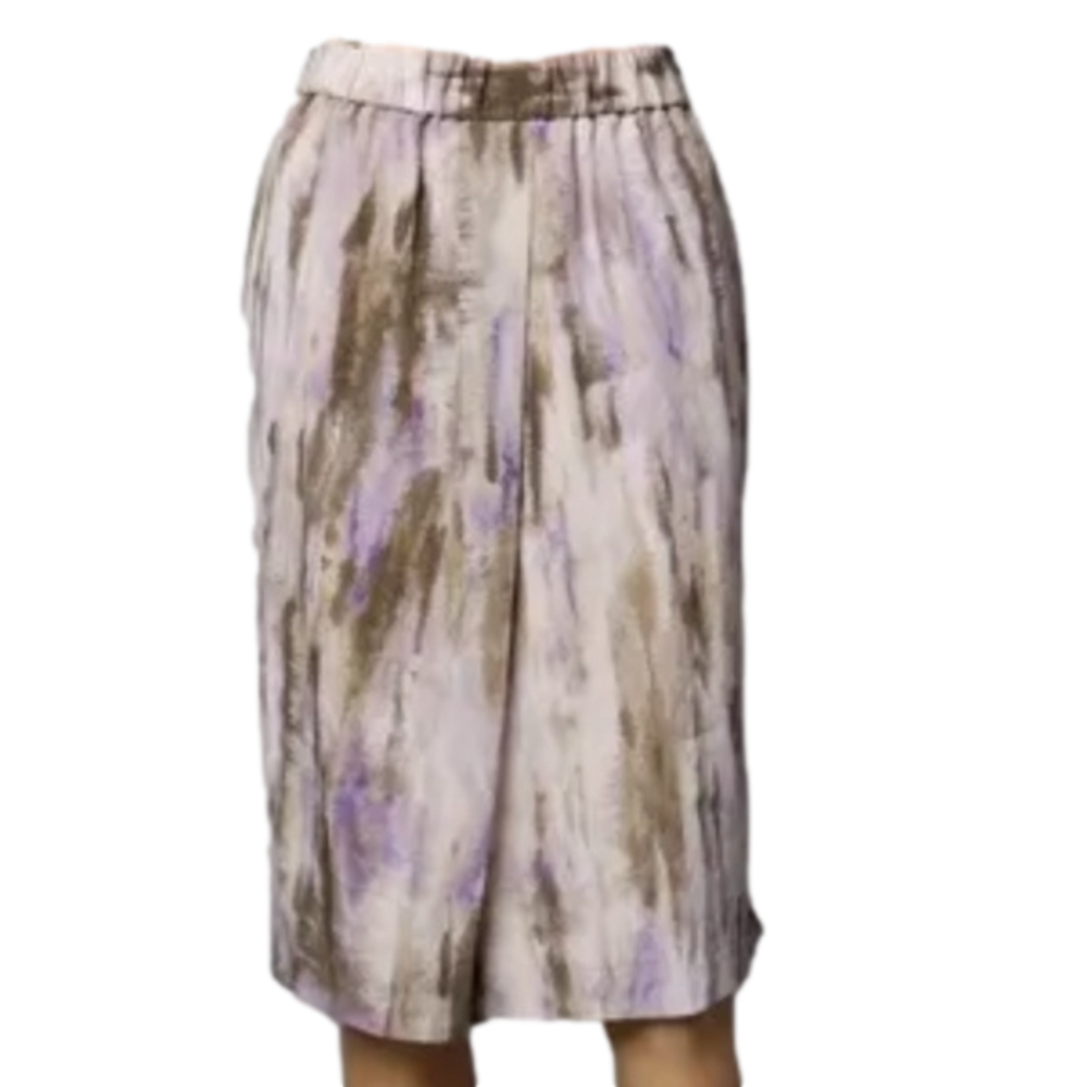 Chico’s watercolor pull on skirt fully lined size 1 or medium with pockets